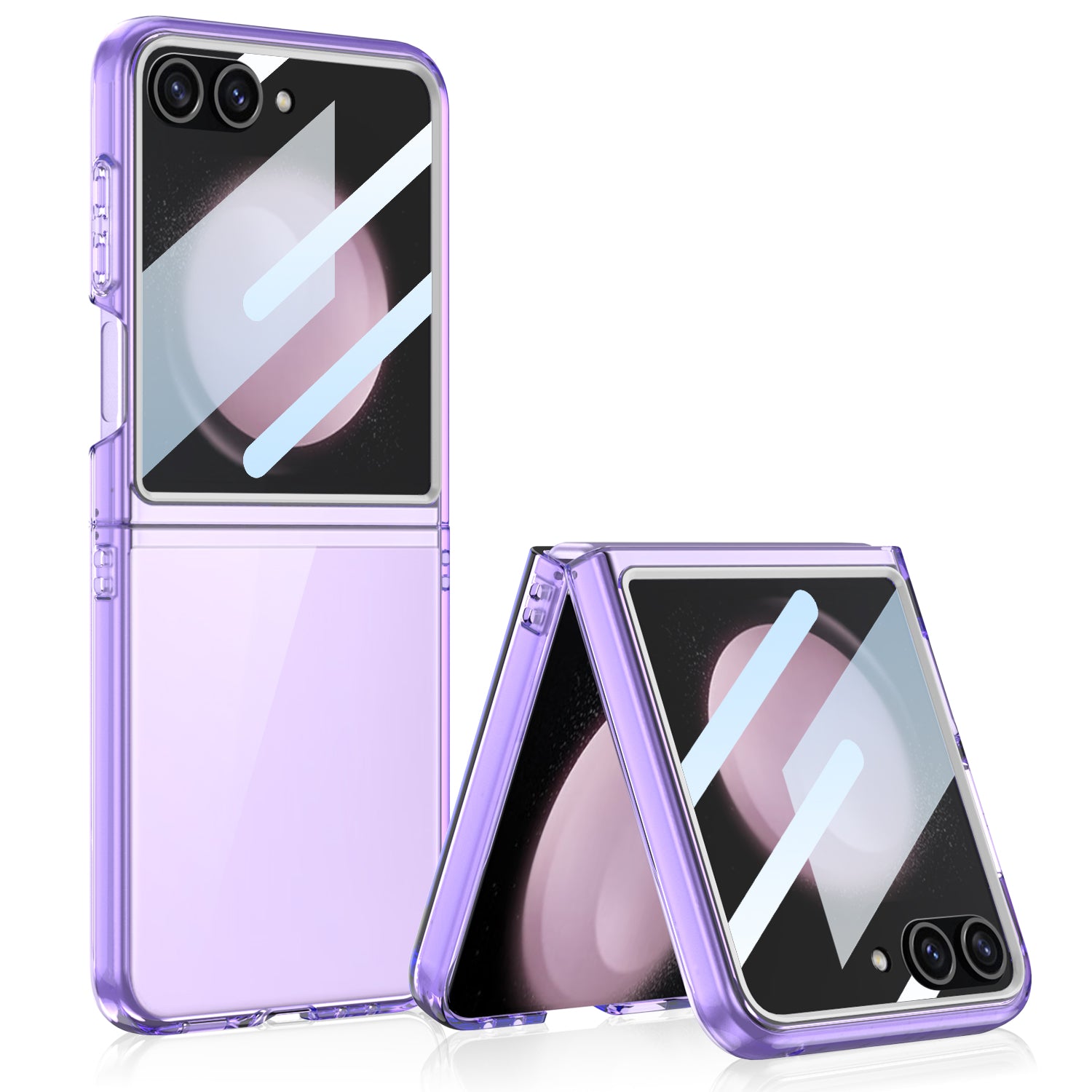 GKK til Samsung Galaxy Z Flip5 5G etui Hårdt pc-telefoncover med lille skærmfilm GKK til Samsung Galaxy Z Flip5 5G etui Hårdt pc-telefoncover med lille skærmfilm